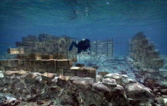 Sunken city of Olous, Crete image